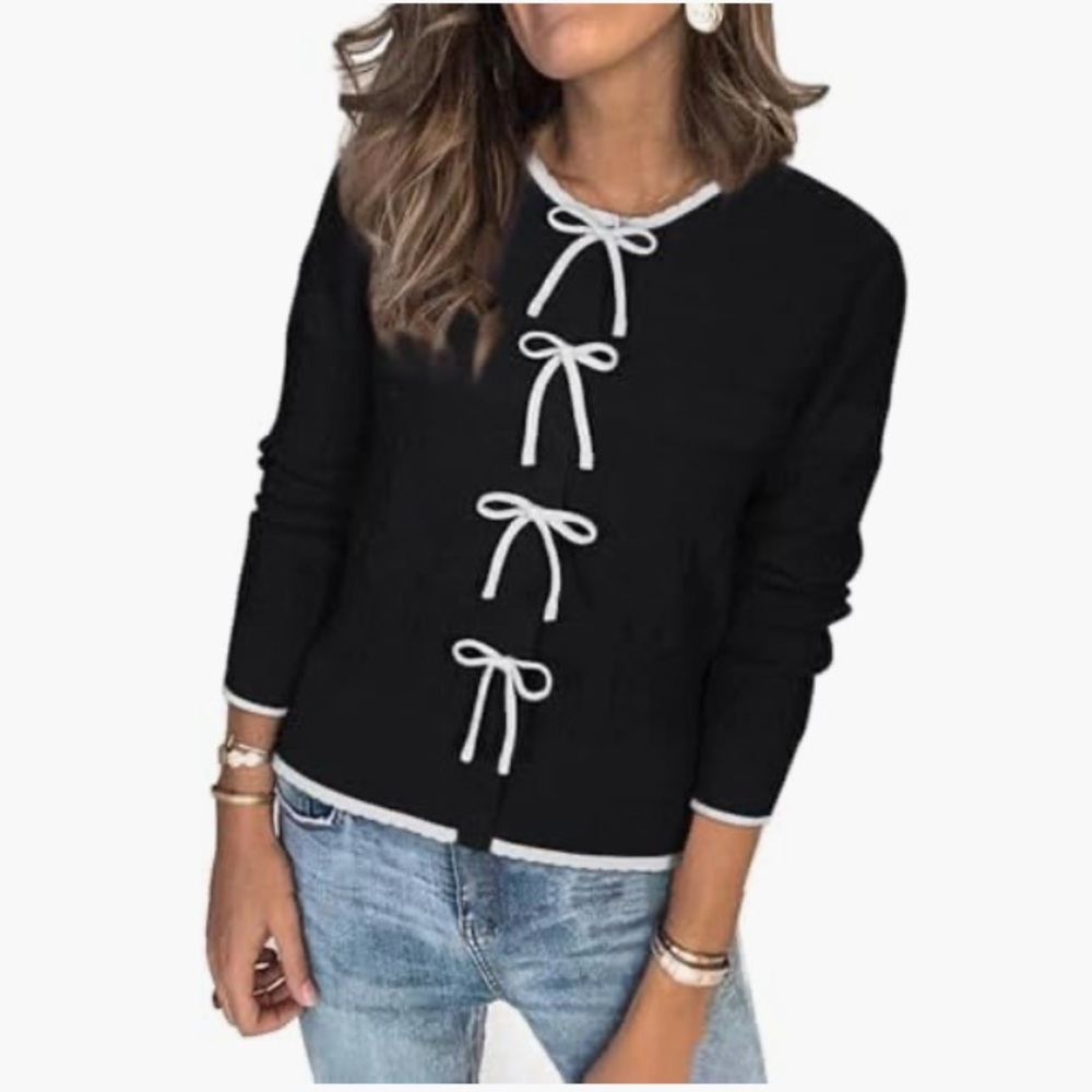 NWT Arach&Cloz Women’s Bow Sweater Size XL